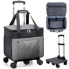 Amythe Rolling Teacher Tote Bag with 5-Wheel, Heavy Duty Organizer