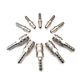 Rectus 21 Type - Quick Connector SET with 8mm Hosetail used on Water Fed Pole Systems 5 pack