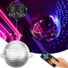 Disco Ball with Motor and Light, 5/8/10/15 RPM Variable Rotating