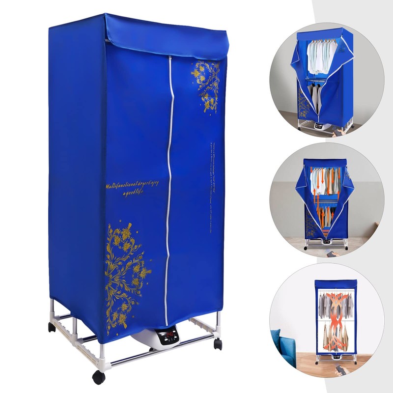 2-Tier Portable Dryer,Clothes Dryer Travel Mini 1200-1500W Dryer Machine,66.14lbs Capacity