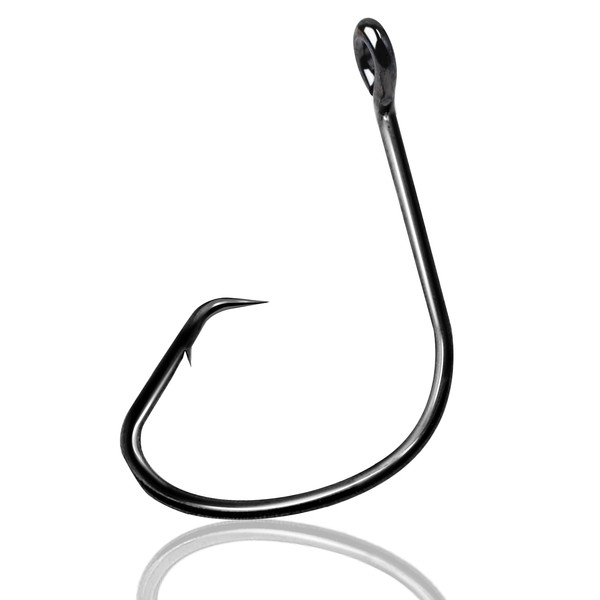 Natufish Fishing Circle Hooks 50Pcs Offset Fish Hook Saltwater,Barbed Live