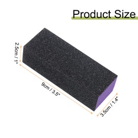 HARFINGTON 10pcs Nail Buffer Blocks 60/80/80 3 Sided Grit Nail Sanding Buffing File Block Manicure Tool for Acrylic Nail Shine Polishing Buffer, Purple