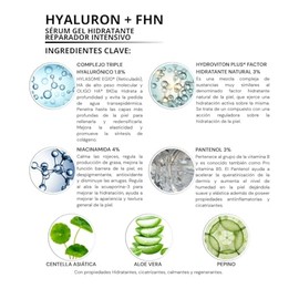 UniónLAB HYALURON + FHN Sérum Gel Hidratante Facial Triple Ácido Hialurónico más Factor Hidratante Natural, 30ml