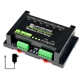 Waveshare Industrial Modbus RTU 8-Ch Relay Module with RS485 Bus, Multi Isolation Protection, 5V Voltage