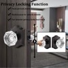 Gobrico Crystal Privacy Door Knob with Lock Inside,Keyless Heavy Duty
