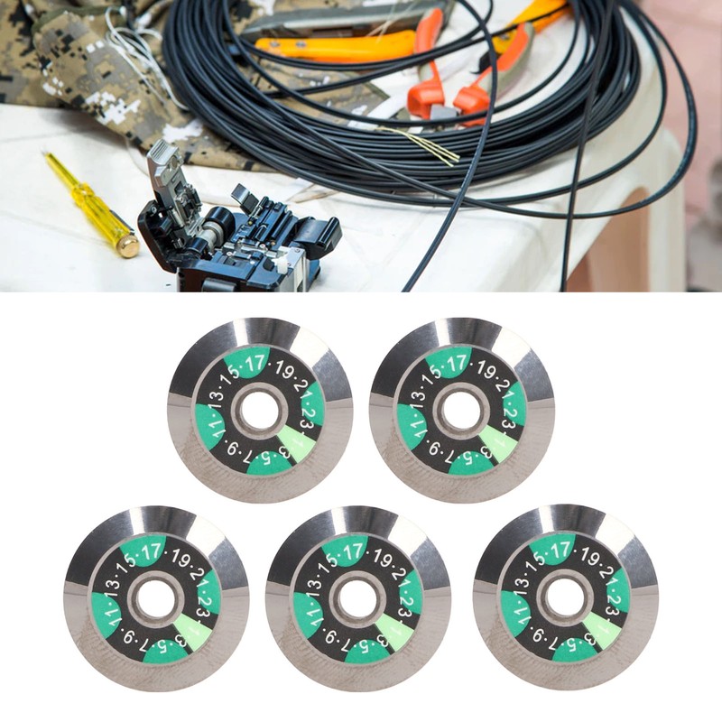 5 Pcs Optical Fiber Cleaver Blade 20mm Diameter 4mm ID