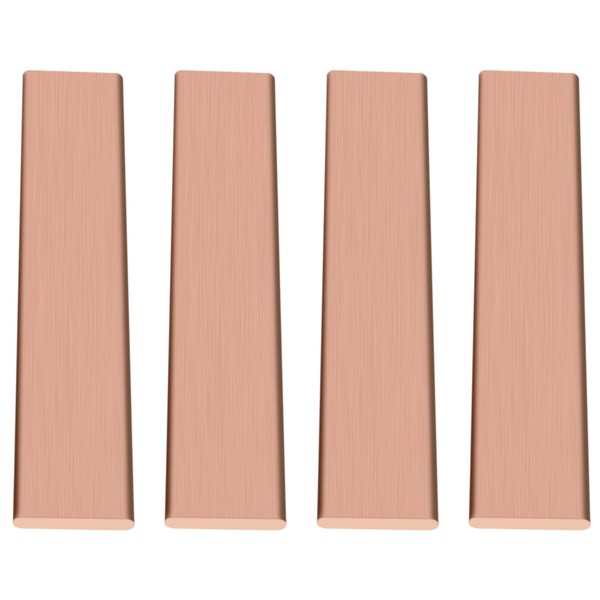 ECSiNG 4PCS T2 Copper Flat Bar Straight Rod 105mm x