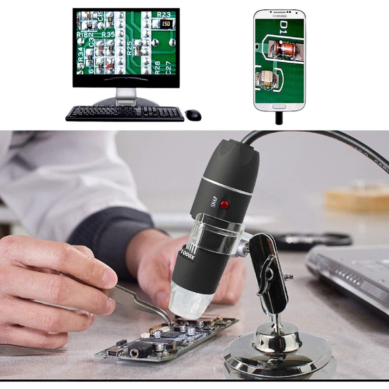 USB Digital Microscope, Bysameyee Handheld 40X-1000X Magnification Endoscope, 8 LED