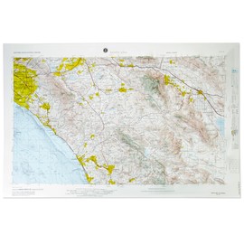 Hubbard Scientific 3D Santa Ana, CA Regional Map | A True Raised Relief Map - You Can Feel the Terrain | Vacuum-formed Molded | 31.875” x 21” | Detailed Topography