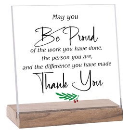 Acrylic Inspirational Desk Decorations, Farewell Decorations Party for Coworker, Going Away Gifts for Women (Style 3)