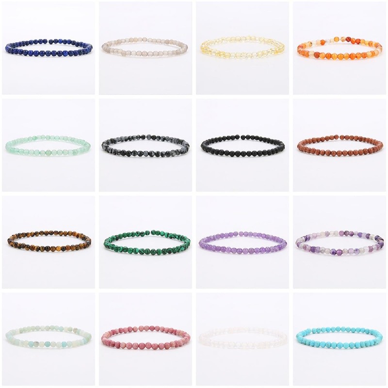 Handmade 4mm Tiny Beads Bracelet – Natural Healing Stone Beads