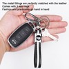 COREION Universal Leather Car Keychain,Unisex car keychain,Car key fob accessories,Carabiner