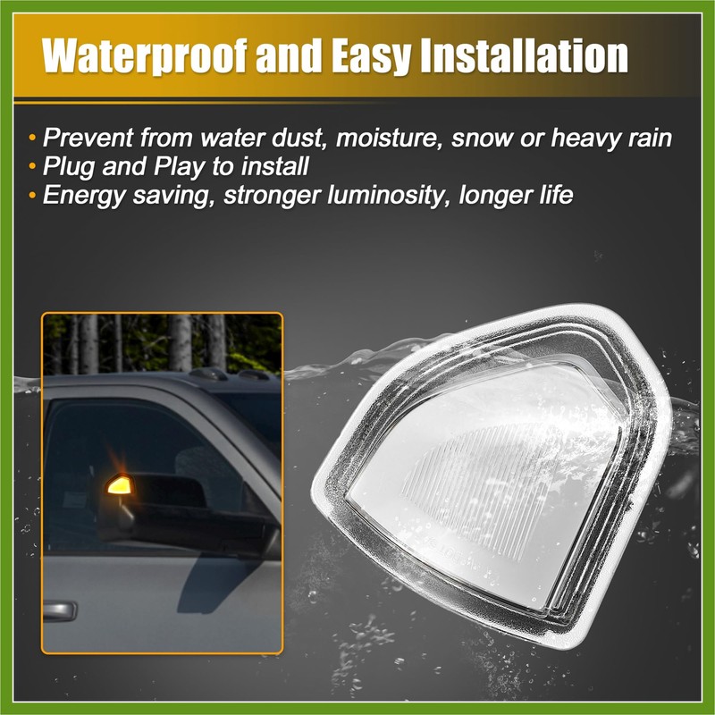 HOPESPANNER LED Side Mirror Turn Signal Indicator Light for Dodge