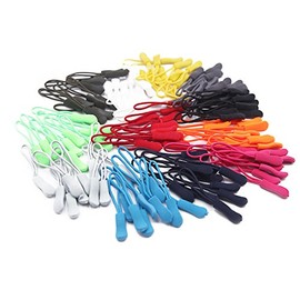 EuTengHao - 100 tiradores de cierre con cordón de nailon de repuesto para ropa, mochilas, bolsa de viaje, bolso de mano, cartera con cierre, 12 colores, 120 Pack, 1