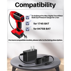 12V Power Supply Compatible with Bullseye Pro Max Digital Tire Inflator