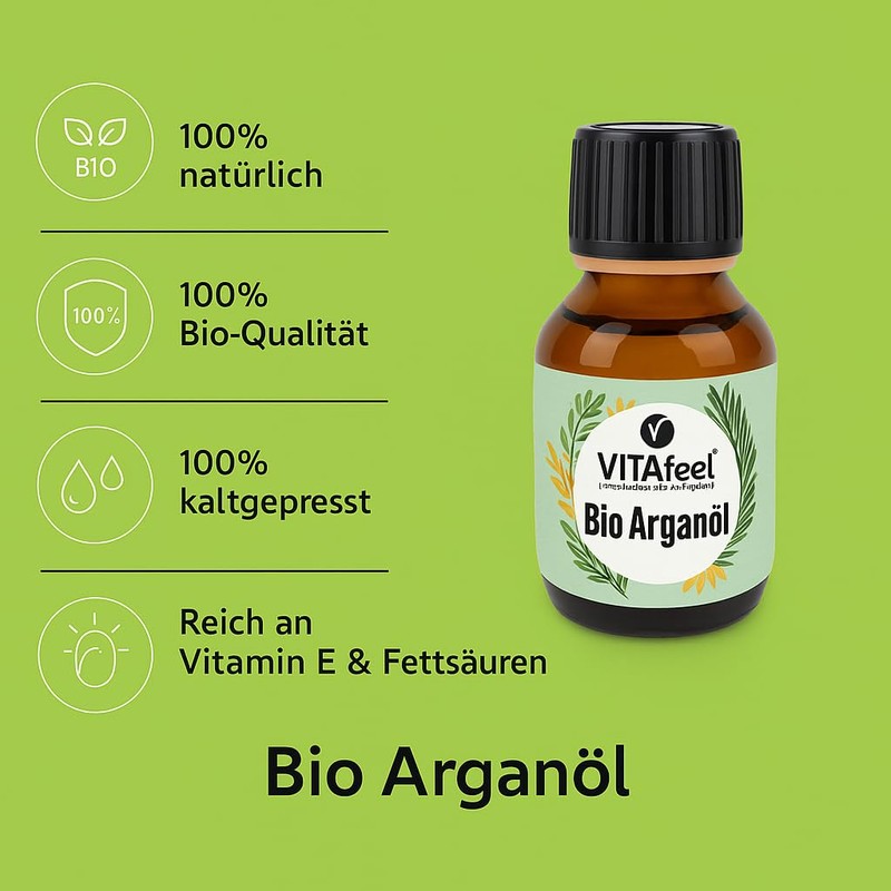 VitaFeel Organic Argan Oil for Skin and Hair Care (100