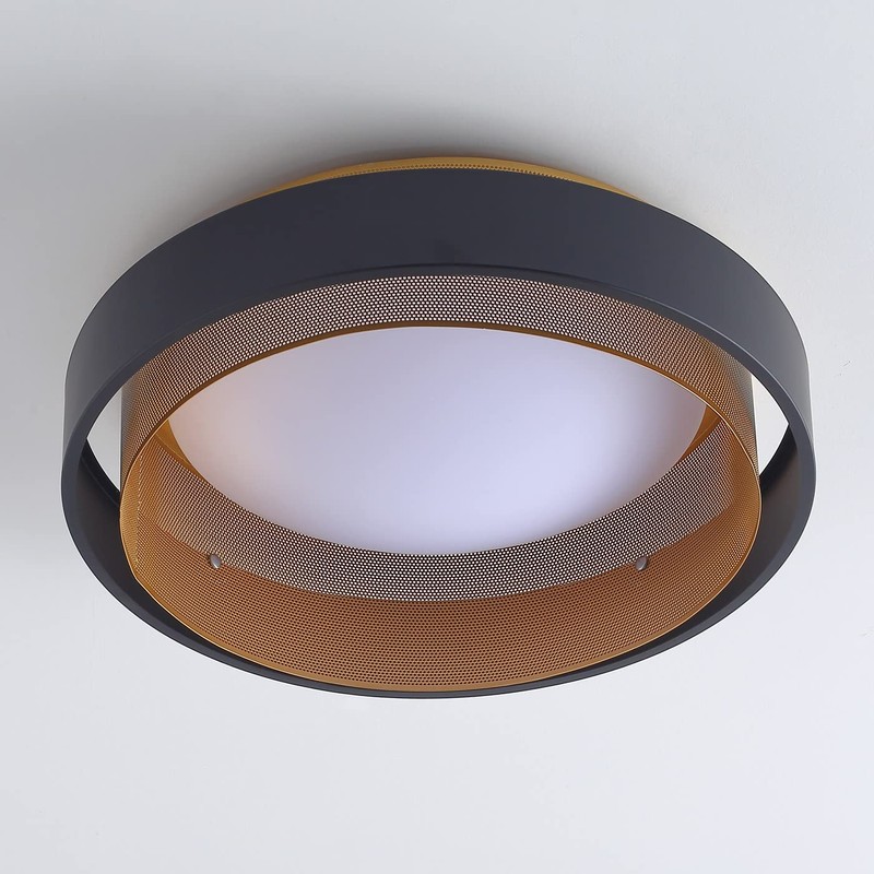 Aiwen LED Round Flush Mount Light, Contemporary Circular Ceiling Lighting