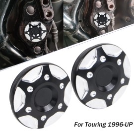Unbranded Black Cut Swingarm Pivot Bolt Covers Cap For Harley Street Glide Special FLHXS