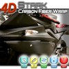 4D Black Carbon Fiber Vinyl Wrap Sticker Air Release Bubble