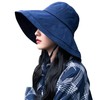 UV Protection Hat, Wide Brim, Small Face Effect, Velcro Adjustment,