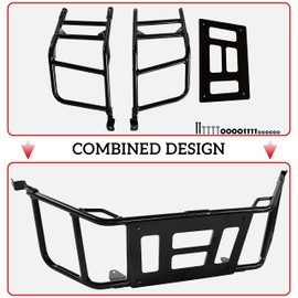 SAUTVS Heavy Duty Steel Cargo Bed Enclosure for Talon 1000, Tailgate Extender Rear Bed Rack Kit for Honda Talon 1000X 1000R 1000X-4 2019+ Accessories