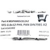 M5-0.8 x 12 Stainless Steel Phillips Pan Head Machine Screw
