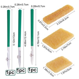 GORGECRAFT 6PCS Art Ruling Pens Ink Drawing Fine Line Art Pen Adjustable Masking Fluid Pen Rubber Eraser Tool Straight Watercolor Frisked Painting for Applying Masking Work Art Artists