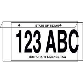 AutoDealerSupplies Temporary license plate protector jackets #834