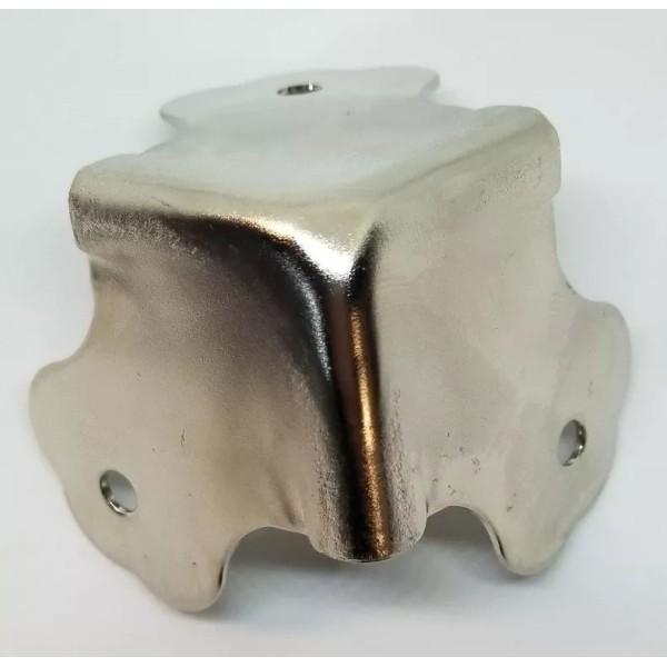 Nickel Plated Trunk Corner steamer chest box chrome satin cap