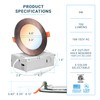 PARMIDA (6 Pack) 4 Inch 5CCT Ultra-Thin LED Recessed Lighting