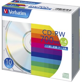 Verbatim SW80QU10V1 CD-RW 700MB 10 Disc Silver Disc 1-4x Recording