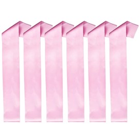 YuZhou 6 PCS Satin Sashes, Graduation Ceremony Sashes University Grad Sash Graduate Satin Sash Fabric Graduation Sash Plain Satin Sashes Plain Pageant Sash for University Bachelor High School (pink)
