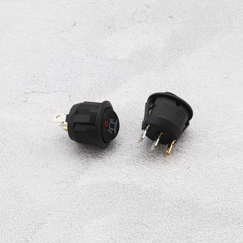 VGOL 5PCS Round Rocker Switch 12V 20A 3 Pins On/Off