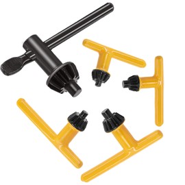 Keadic 5Pcs Drill Chuck Key Wrench Set, 3/4" / 5/8" / 1/2" / 3/8" / 1/4" Cr-V Steel Replacement Drill Press Chuck Key for Electric Drill Clamping Tool