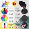 Gelasgo Compact Travel Umbrella, Portable Folding Windproof and Rainproof Rainbow