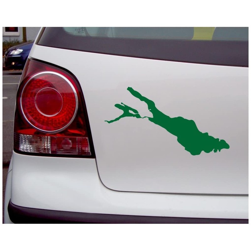 Bodensee Sticker, silver metal effect 10 x 5.4 cm