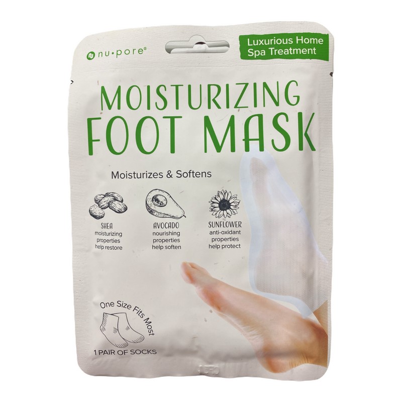 nu.pore Moisturizing Foot Mask & Softens With Shea, Avocado, And
