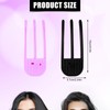 2pcs Wind Shaping Styling Combs for Fluffy Bangs, 3-Tooth Instant