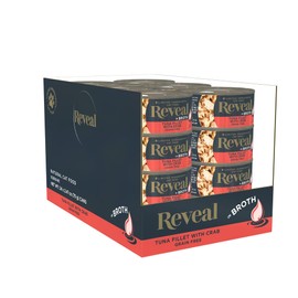 Reveal Reveal Natural Wet Cat Food, 24 Count, Grain Free, Limited Ingredient Canned Food for Cats, Tuna with Crab in Broth, 2.47 oz Cans