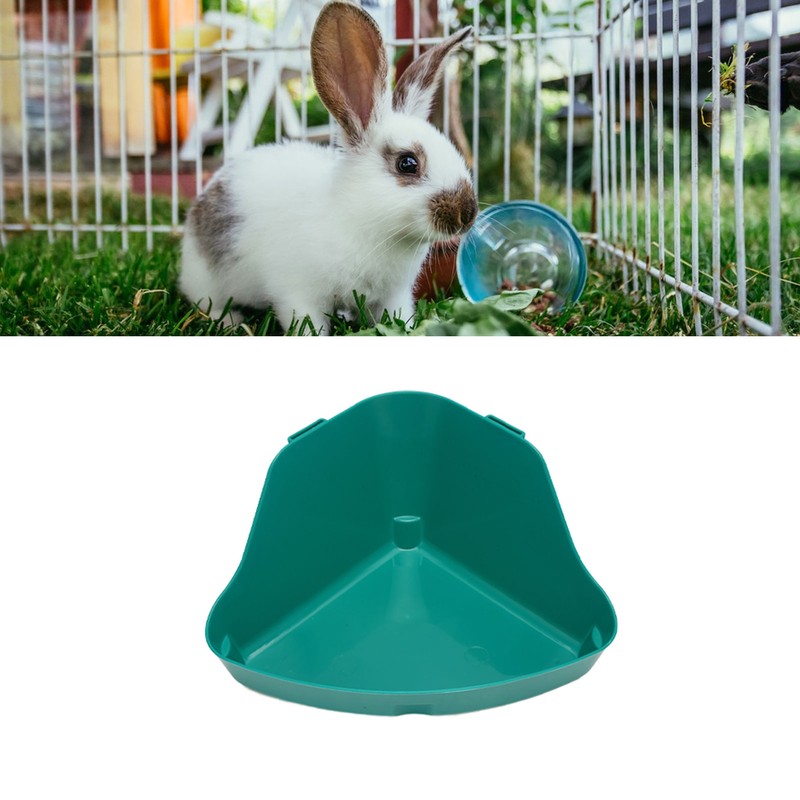 Small Animal Litter Box Fanshaped Rabbit Corner Toilet Box Potty