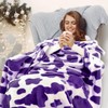 Lightweight Purple Blanket Girls Gifts Decor Stuff Toys Dark Purple