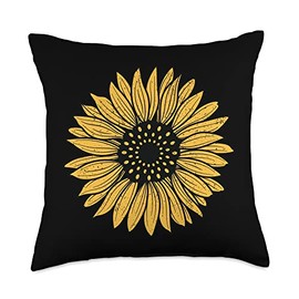 Smarty Pants Designs Sunflower, Flower Graphic Inspirational Summer Throw Pillow, 18x18, Multicolor