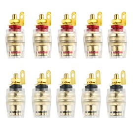 WMYCONGCONG 10 PCS 4mm Banana Plug Socket Connector Binding Post for Amplifier Speaker Terminal In-Wall Plate
