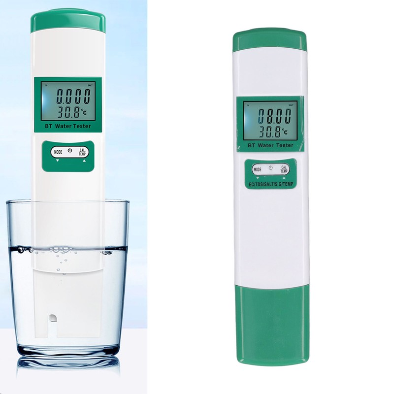Bluetooth Water Tester EC TDS SALT S.G TEMP 5 in