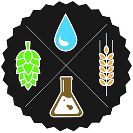 Beer Ingredients Water Hops Malt Yeast Vinyl Sticker 5 Inch, Indoor/Outdoor