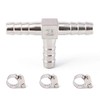 Metaland Stainless Steel 5/8" Hose Barb Tee 3 Way T