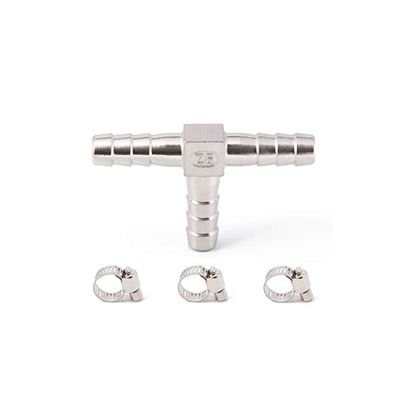 Metaland Stainless Steel 5/8" Hose Barb Tee 3 Way T