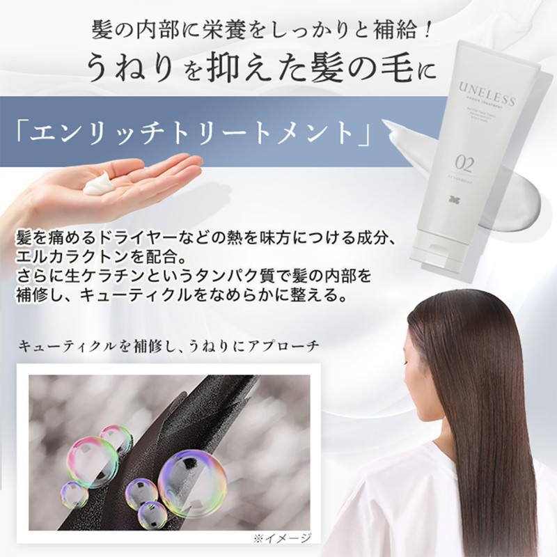 UNELESS Unelles Special Set Carbonated Shampoo Treatment, Hair Oil, Reduces