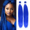 Blue Pre stretched Braiding Hair 26 Inch 26 Inches Box