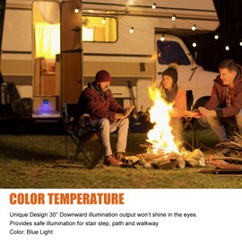 Facon 5Packs LED Aisle Light w/Motion Sensor LED Sensor Step Lights, Blue Color Deck Lights for RV, Boat, Marine, Camper, Trailer, Motor Home